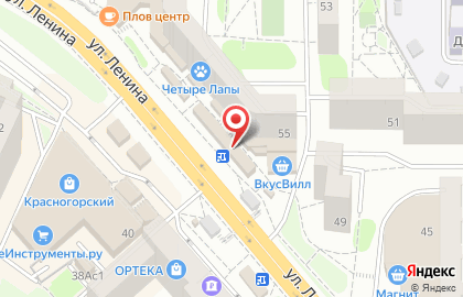 Магазин фастфудной продукции на улице Ленина на карте