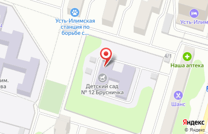 Детский сад Брусничка, детский сад №12 на проспекте Дружбы Народов на карте