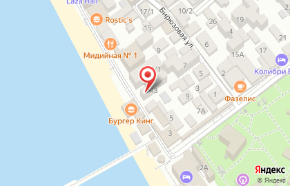 Кафе Кураж в Лазаревском районе на карте