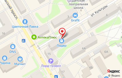 Цветочный салон на улице Культуры на карте