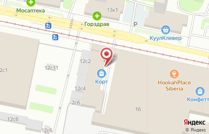 Корт теннисный магазин в Москве на карте