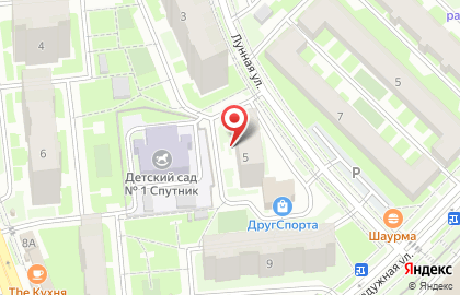 Студия ногтевого сервиса Amelie на Лунной улице на карте