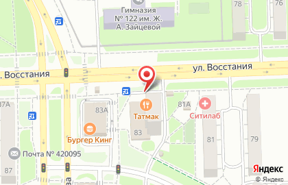 Пункт продажи транспортных карт, Московский район на улице Восстания на карте
