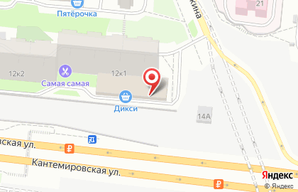 Парикмахерская Валентина на Кантемировской улице на карте
