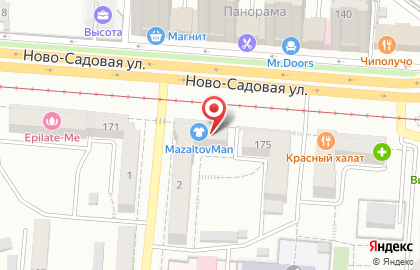 Магазин Белорусский лен и трикотаж на Ново-Садовой улице на карте