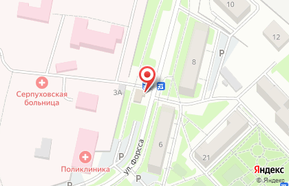 Магазин продуктов Репка на улице Форсса на карте