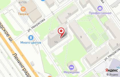 Служба эвакуации и техпомощи на дороге на улице Ленинградской на карте