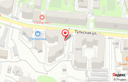 Магазин Мясной край на Тульской улице на карте