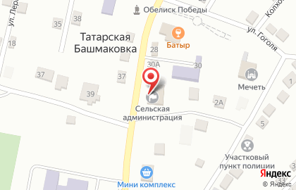 Татаробашмаковский сельсовет на карте