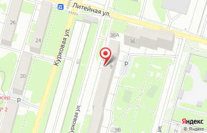 Супермаркет Дионис в Зареченском районе на карте