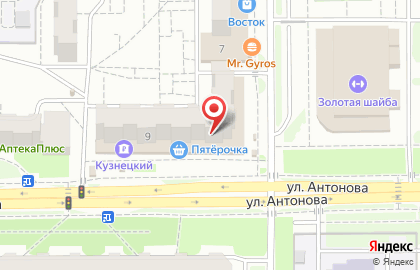 Салон-магазин в Железнодорожном районе на карте
