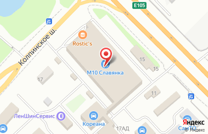 Славянка на Московском шоссе на карте