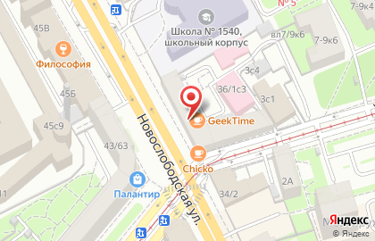 Кофейня фиксированных цен Cofix на Новослободской улице на карте