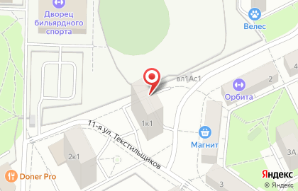 Москвич в Текстильщиках на карте