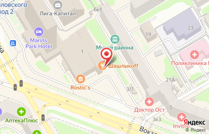 Гриль-бар ШашлыкоFF на Площади Гарина-Михайловского на карте