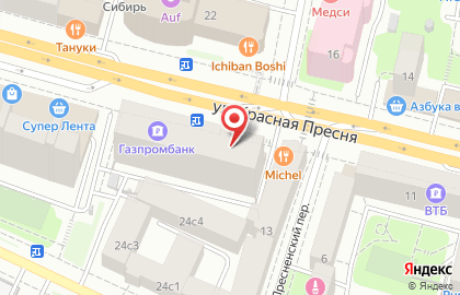 Инвестиционная компания БКС Мир инвестиций на улице Красная Пресня на карте