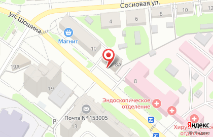 Магазин мясной продукции Сабиново на улице Шошина на карте