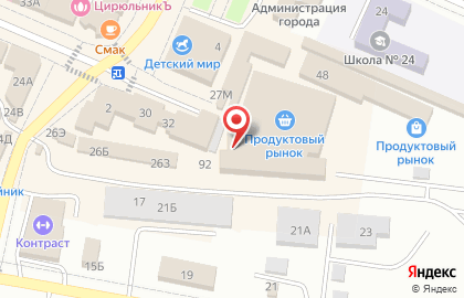 Магазин Мясной №1 на Базарной улице на карте