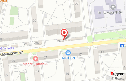 Магазин детских товаров Антошка на Казахской улице на карте