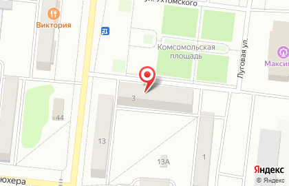 Магазин косметики и бытовой химии Магнит Косметик на Луговой улице на карте