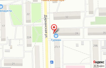 Продуктовый магазин Гурман в Октябрьском районе на карте