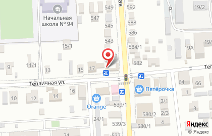 Магазин мясной и молочной продукции на Тепличной улице на карте