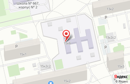 Средняя общеобразовательная школа №667 с дошкольным отделением в Востряковском проезде на карте