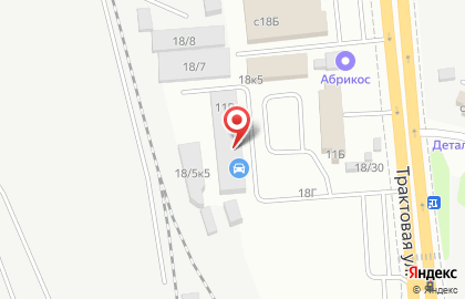 Драйв на Трактовой улице на карте