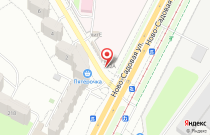 Киоск по продаже фруктов и овощей на Ново-Садовой улице на карте
