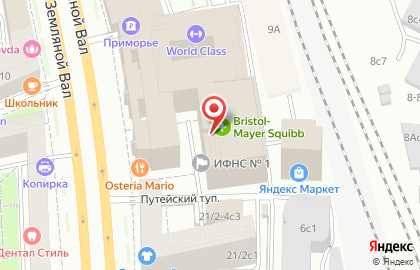 Банкомат СберБанк на улице Земляной Вал, 9 на карте