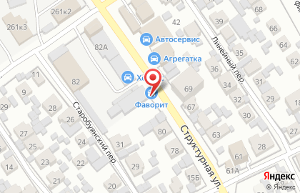 Автосервис Фаворит на Структурной улице на карте