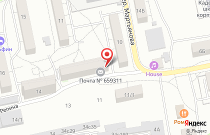 Почта России в Барнауле на карте