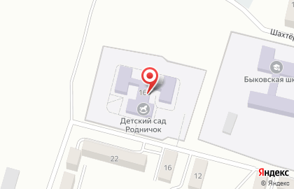 Родничок, с. Быков на карте