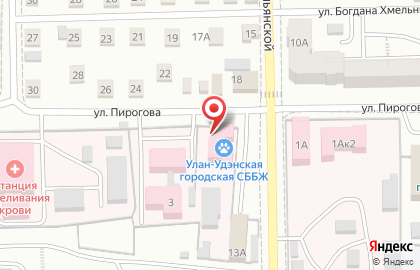 Ветеринарная клиника Улан-Удэнская городская станция по борьбе с болезнями животных на Зои Космодемьянской на карте