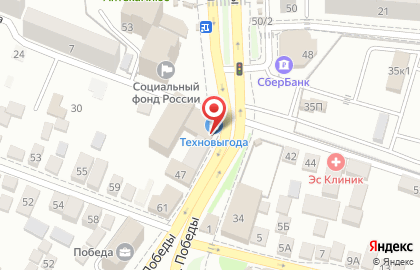 Торгово-сервисный центр Техновыгода на улице Победы на карте