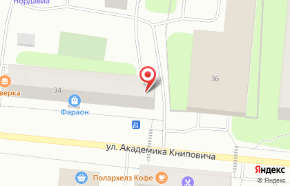 Киоск Овощи и Фрукты на улице Академика Книповича на карте