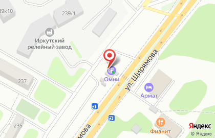 АЗС Омни на Байкальской улице на карте