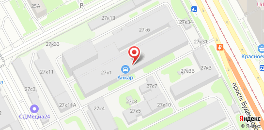 Автотехцентр Ankar на улице Буракова на карте