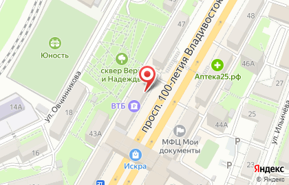 Почта Банк во Владивостоке на карте