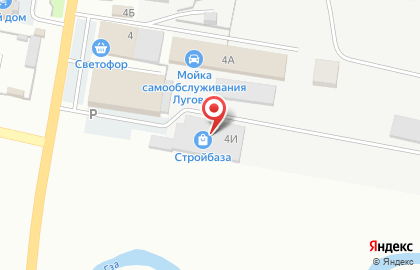 Стройбаза на Луговой улице на карте