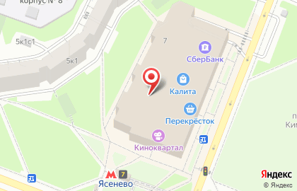 Зоомагазин Четыре Лапы на Новоясеневском проспекте на карте