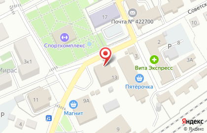 Мировые судьи Высокогорского района на карте