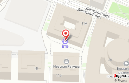 Банк ВТБ в Дегтярном переулке на карте