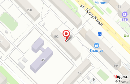 Парикмахерская Стрижка ONE на улице Республики на карте