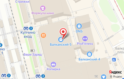 Маникюрный магазин Hameleon на метро Купчино на карте