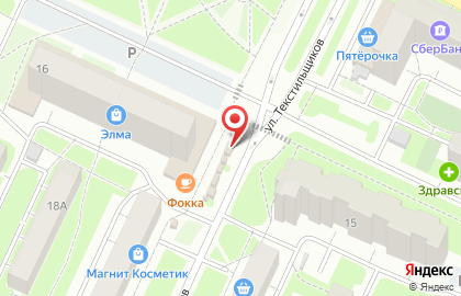 Магазин Приосколье на улице Текстильщиков на карте