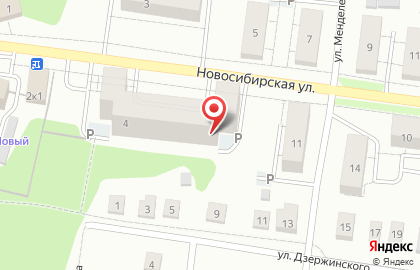 Детский клуб Матрёшка на Новосибирской улице на карте