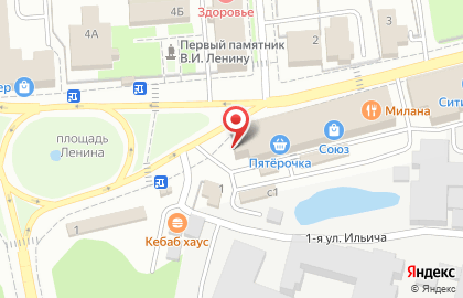 Универсам Fix Price на площади Ленина на карте