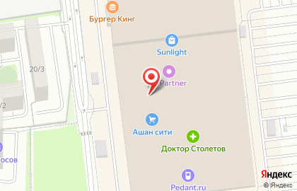 Гипермаркет АШАН Сити в Дзержинском районе на карте