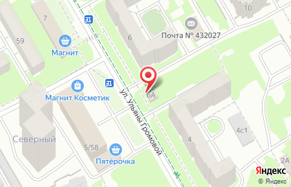 Продовольственный магазин на Ульяны Громовой на карте